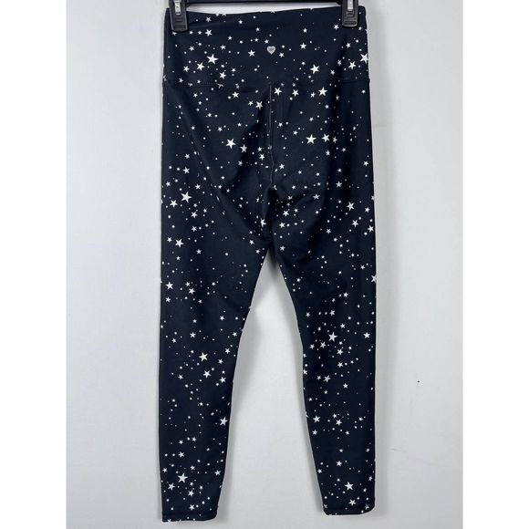 WILDFOX Sweat Black Star Print Leggings Size Medium - Picture 9 of 11